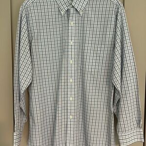Brooks Brothers Gray and White Checkered Shirt